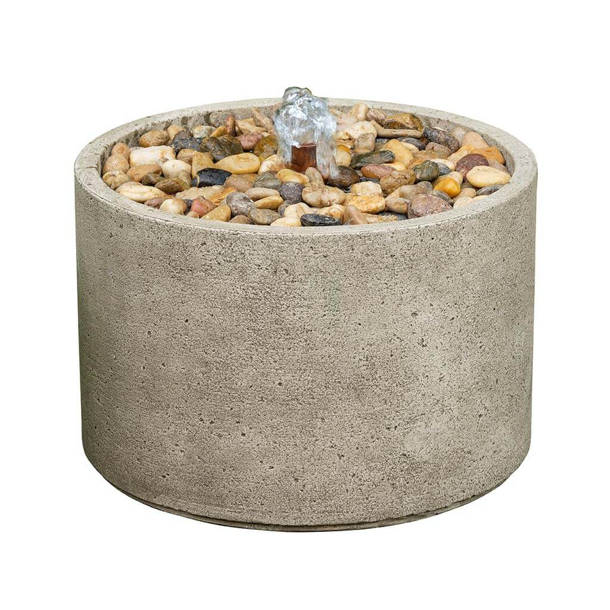 August Grove® Evita Concrete Pebble Fountain Wayfair